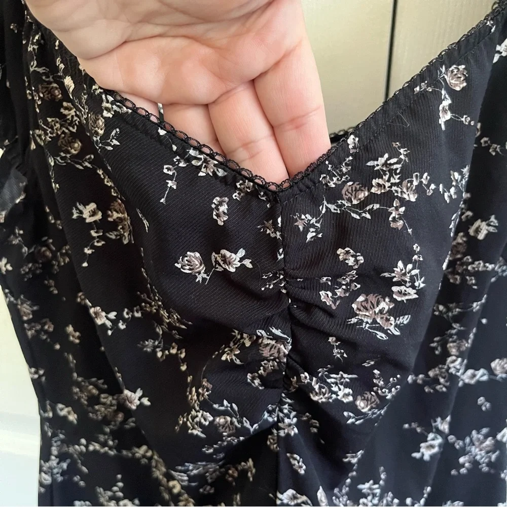 Farrow Black and White Floral Jumpsuit